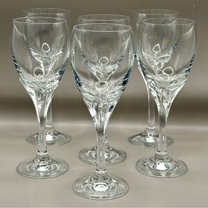 Vtg‎ Mikasa La Belle Crystal Wine Glasses 7 1/8" - Set of 6 (2 Sets Available)